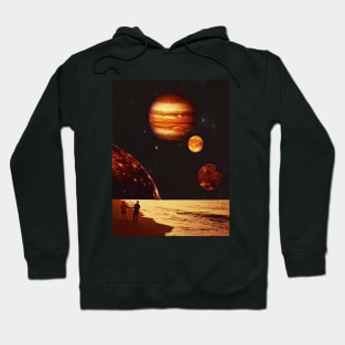 Summer Nights - Space Collage, Retro Futurism, Sci-Fi Hoodie